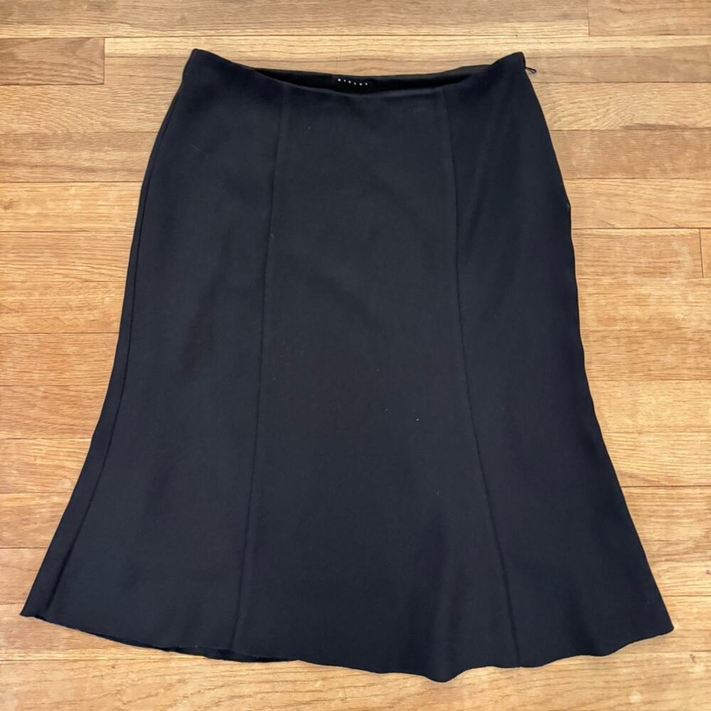 Sisley black a-line midi skirt size 8
 b64